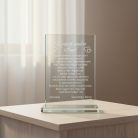 gravírozott üveg Üvegplakett ajándék - Anyának