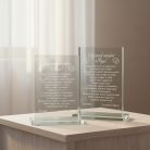 gravírozott üveg Üvegplakett ajándék - Anyának