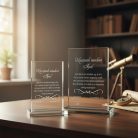 gravírozott üveg Üvegplakett ajándék - Apának