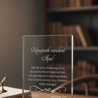 gravírozott üveg Üvegplakett ajándék - Apának