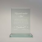 gravírozott üveg Üvegplakett ajándék - Apának