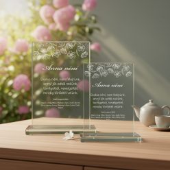 gravírozott üveg Üvegplakett ajándék - Dadusnéninek