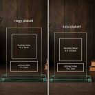 gravírozott üveg Üvegplakett - egyedi szöveggel gravírozható