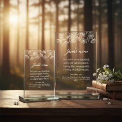 gravírozott üveg Üvegplakett ajándék - Óvónéninek