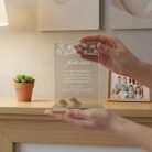 gravírozott üveg Üvegplakett ajándék - Óvónéninek