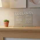 gravírozott üveg Üvegplakett ajándék - Óvónéninek