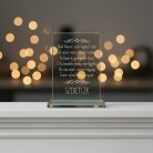 gravírozott üveg Üvegplakett ajándék - Szerelmeseknek