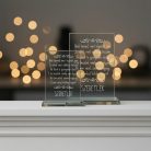 gravírozott üveg Üvegplakett ajándék - Szerelmeseknek