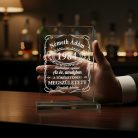 gravírozott üveg Üvegplakett ajándék - Születésnapra