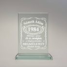 gravírozott üveg Üvegplakett ajándék - Születésnapra