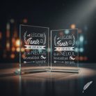 gravírozott üveg Üvegplakett ajándék - Tanárnak (A)