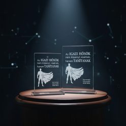 gravírozott üveg Üvegplakett ajándék - Tanárnak (B)