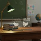 gravírozott üveg Üvegplakett ajándék - Tanárnak (B)