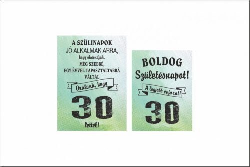 üveg Akvarell szülinapi üvegcímke