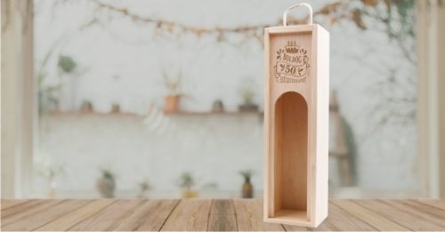 gravírozott fa Születésnapra számos - bortartó doboz