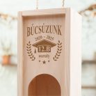 gravírozott fa Ballagásra Búcsúzunk - bortartó doboz