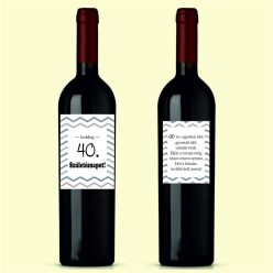 üveg Cikk cakk szülinapi üvegcímke