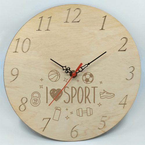 gravírozott fa Testneveléstanárnak - gravírozott fa óra 25cm