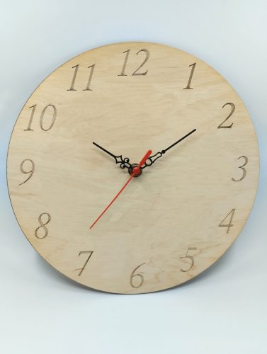 gravírozott fa Egyedi - gravírozott fa óra 25cm