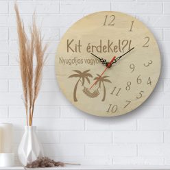 gravírozott fa Nyugdíjba vonulásra - gravírozott fa óra 25cm