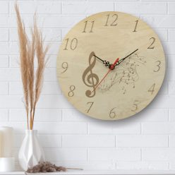 gravírozott fa Énektanárnak - gravírozott fa óra 25cm