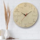 Fizika tanárnak - gravírozott fa óra 25cm