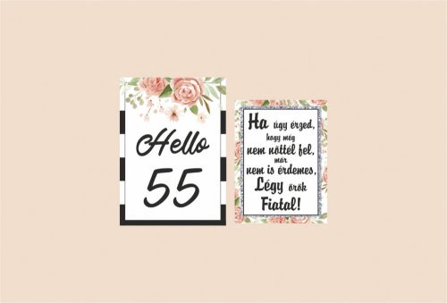 üveg Virágos szülinapi üvegcímke