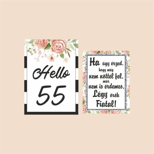 üveg Virágos szülinapi üvegcímke